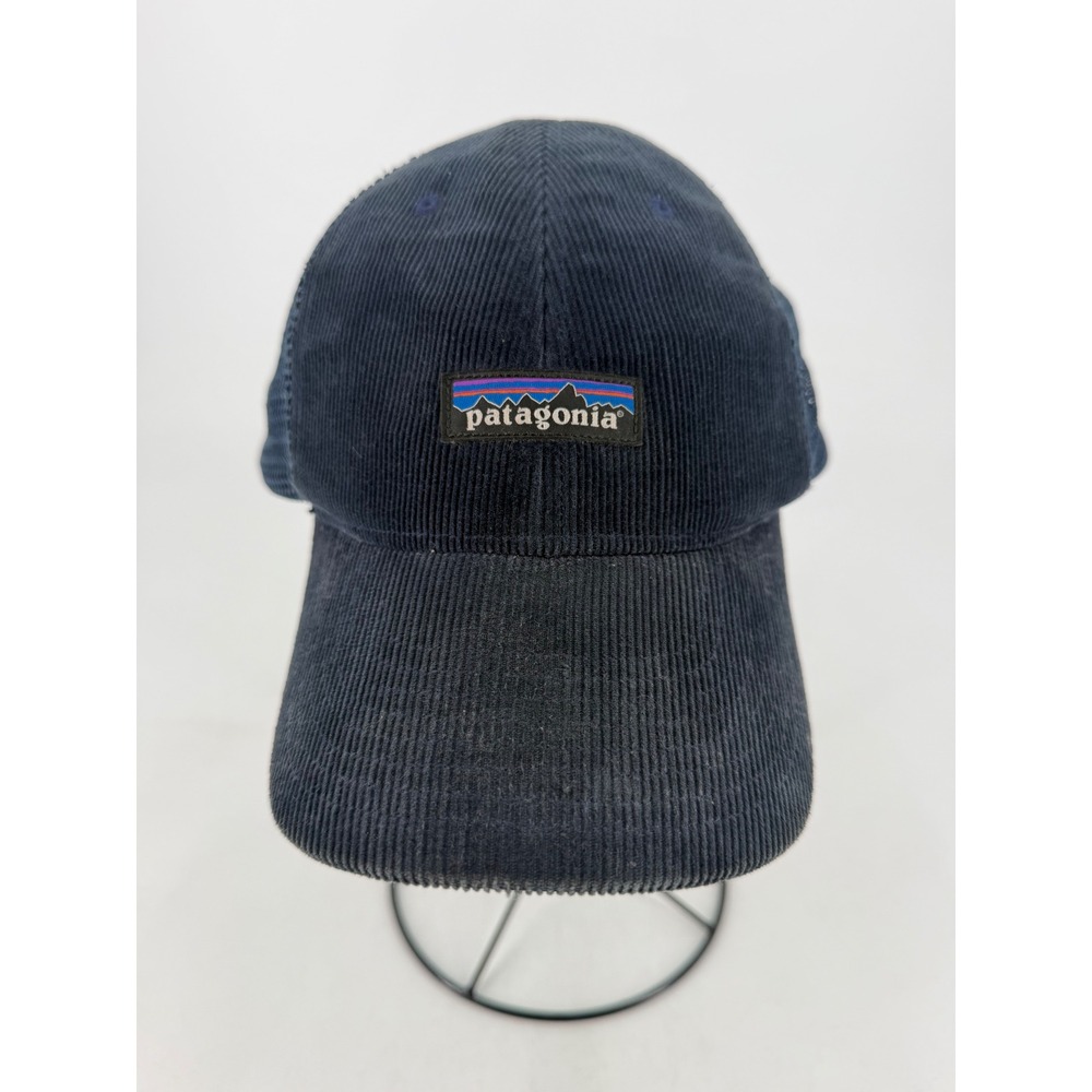 Patagonia P-6 Logo LoPro Corduroy Trucker Hat Mens OSFA Navy Blue Gorpcore Cap